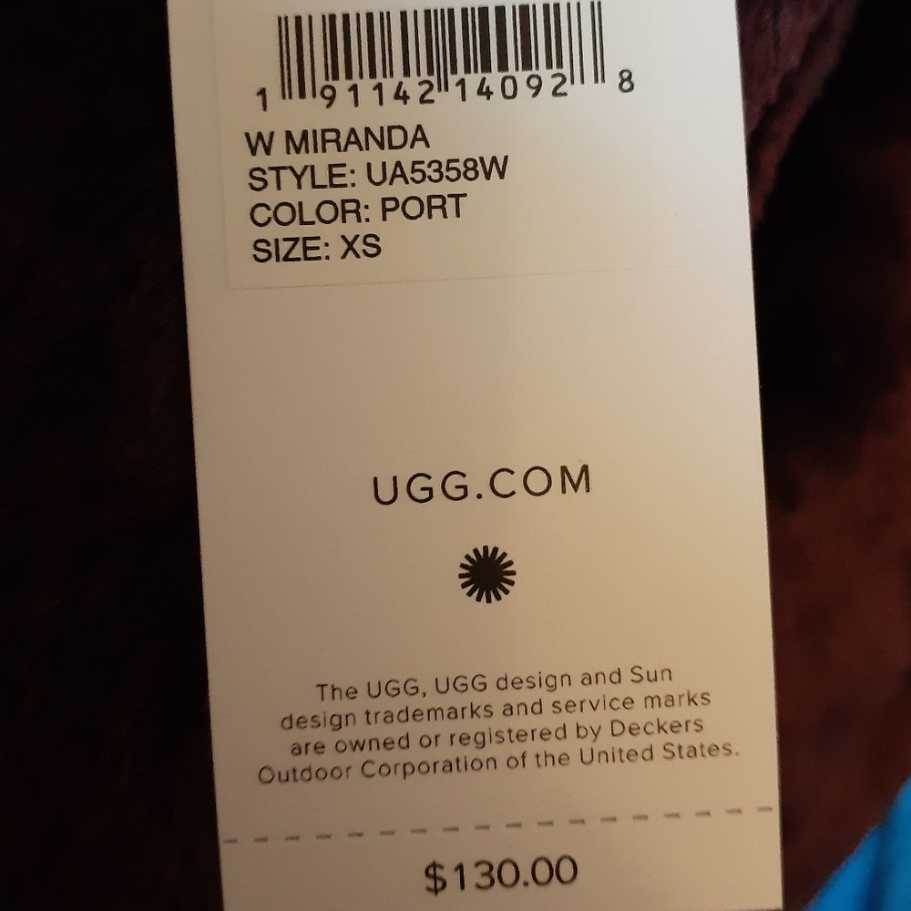 UGG MIRANDA ROBE, SIZE XS, PORT - Picture 7 of 11